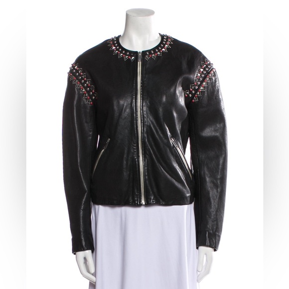 Etoile Isabel Marant lamb leather studded jacket - Picture 1 of 4